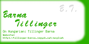 barna tillinger business card